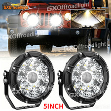 2x Laser 5" inch LED Light Pods Bar Spot DRL Driving Fog Lamps SUV Offroad Truck