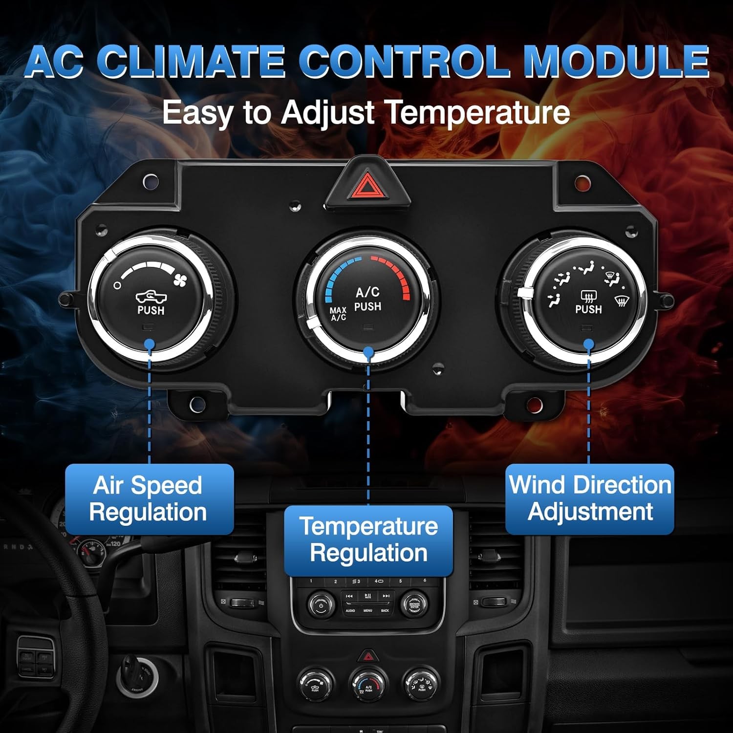 TOP-MAX AC Air Conditioning Climate Heater Control Unit Replacement for... 