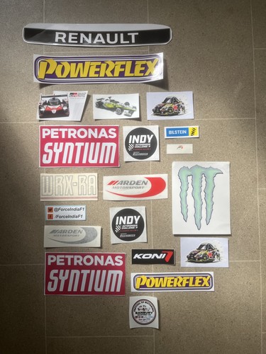 MOTORSPORT AUFKLEBER DECALS x 20 ALLE NEU - RESTPOSTEN KONVOLUT