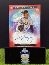 2024 Topps Inception YUKI MATSUI Red Parallel Rookie On Card Auto #/50 Padres SP. rookie card picture