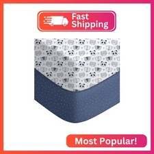 Yoofoss Pack and Play Sheets Fitted, Mini Crib Sheets 2-Pack for Pack N Play Mat