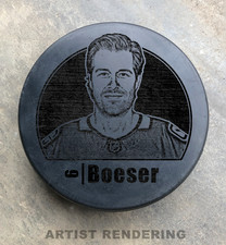 Vancouver Canucks NHL Custom Laser Engraved Hockey Pucks You Pick Player