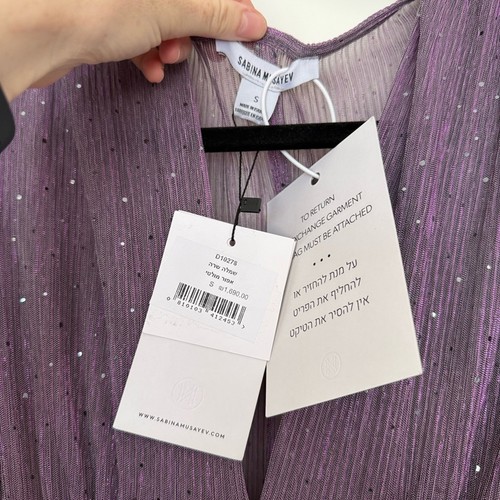 NWT NEW Sabina Musayev Sarah Purple Tiered Maxi Dress Size Small - Picture 4 of 7