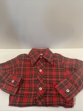 Vtg Billy The Kid Light Weight Plaid Button Shirt Size 4t NOS