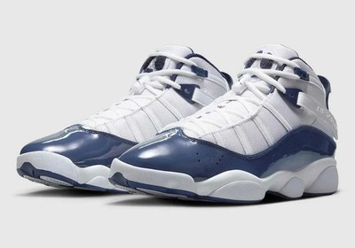 Jordan 6 Rings Men's Size 8.5 White/Midnight Navy 322992 124 Fast