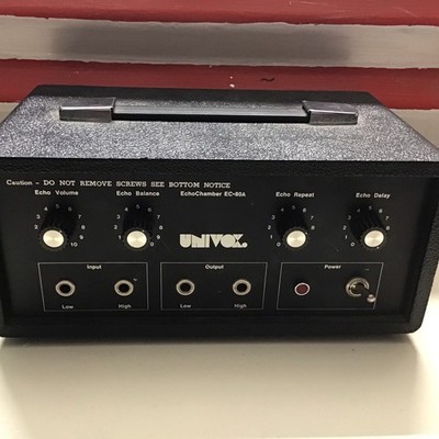  Univox Echo Chamber EC-80A LoFi 70s Echo Delay Unit w/ Tape Cartridge Untested