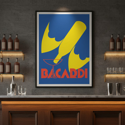 Bacardi Rum Poster Plakat 42x59cm Ohne Bilderrahmen Glas Gläser NEU