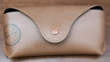 Vintage Original Luxottica Ray-Ban Camel Brown Leather Sunglasses Case Only