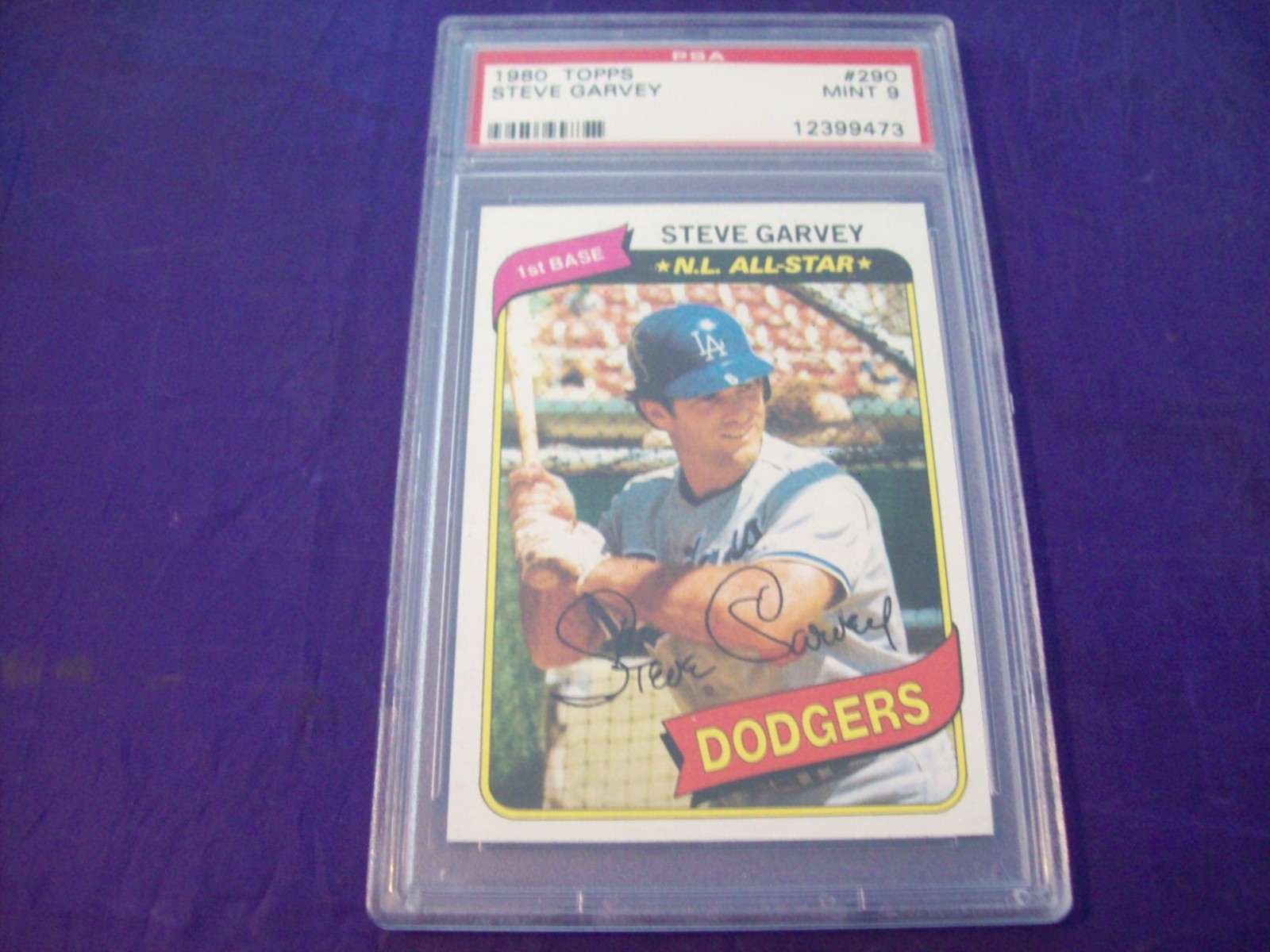 1980 TOPPS #290 STEVE GARVEY (DODGERS) PSA 9