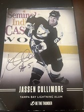 JASSEN CULLIMORE SIGNED TAMPA BAY LIGHTNING 5X7 PHOTO CARD autograph hockey nhl