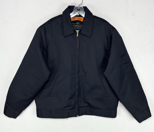 Vtg USA Made Dickies Eisenhower Jacket Mens Large Navy Removable Quilted Liner