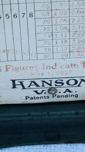 Vtg  Hanson Model# 1932 Made in the USA 2.5 lb limit mail scale - Picture 8 of 24