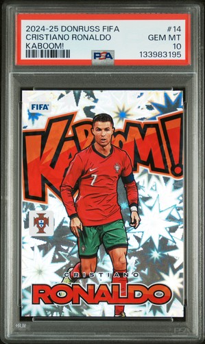 2024-25 PANINI DONRUSS FIFA KABOOM! #14 CRISTIANO RONALDO PSA 10