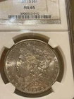 1881 S Morgan Silver Dollar Toned 2 Sided NGC MS 65