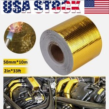 2in 33ft Gold Intake Heat Reflective Tape Wrap Self Adhesive High Temperature US