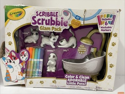 Crayola Scribble Scrubbies Glam Pack (4 Pets) Washable Markers *Read*
