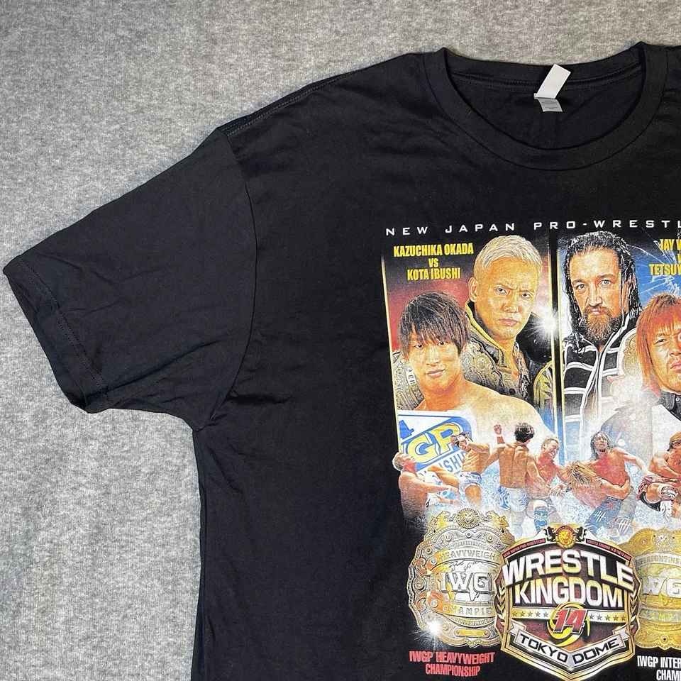 Camiseta Jay White Okada Naito Ibushi 2020 Wrestle Kingdom 14 Dome XXL AEW NJPW Foto 3 de 4
