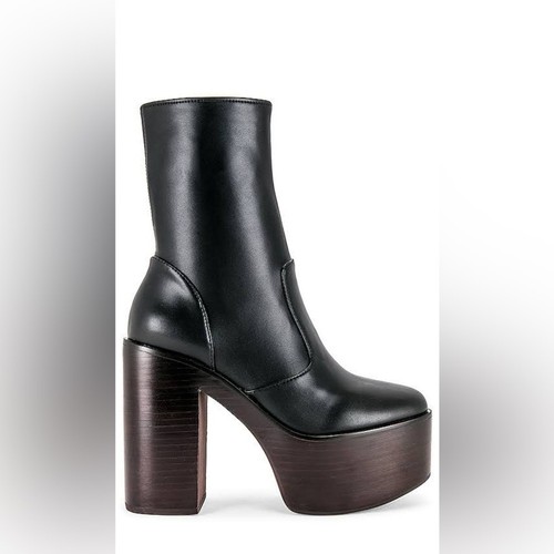 Jeffrey Campbell Mexique Black Chunky Platform Leather Boots Women’s Size 10 - Picture 9 of 9