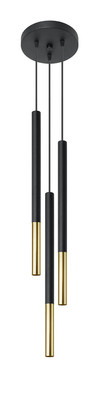 Hängeleuchte MOZAICA 3-flammig schwarz/gold von Sollux Lighting IP20 220-240V