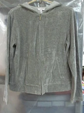 Charter Club Ladies Velour Platinum Hooded  Jacket  ~ 2 Sizes