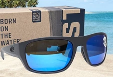 COSTA DEL MAR matte gray/blue mirror TICO polarized 580G sunglasses NEW IN BOX!