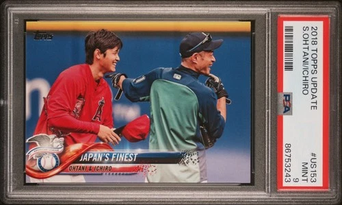 2018 Topps Update 🔥SHOHEI OHTANI🔥 RC Rookie w/🔥ICHIRO🔥 PSA 9 🌟 Mint