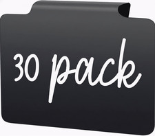 30 Basket Labels Clip On for Pantry Organization and Storage 3x4 inch  Plastic