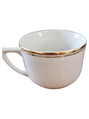 Jäger Porzellan Tasse mit Goldrand Weiß Klassisch 150ml