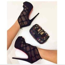 Christian Louboutin Altarakna Mesh-Caged Bootie