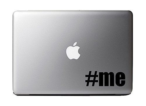 Hashtag # Me, calcomanía de vinilo negro decoración para computadora portátil Macbook de 13 - Imagen 1 de 1