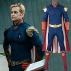 The Boys Homelander Cosplay Jumpsuit Costume Superhero Captain Outfit Halloween