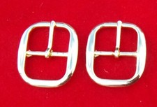 Center Bar Buckle 1 1/4" Brass Plated - Pack of 2
