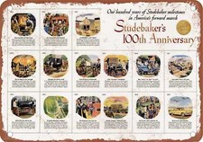 Metal Sign - 1952 Studebaker Vintage Ad 01 - Old Retro Rusty Look