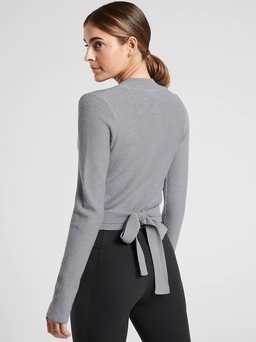 ATHLETA Grace Sweater Wrap Size XL GREY 
