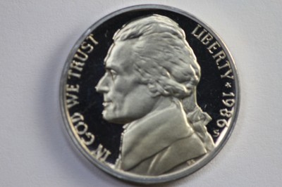 1986-S 5C (Proof) Jefferson Nickel, Ungraded, Uncertified, FREE SHIPPING
