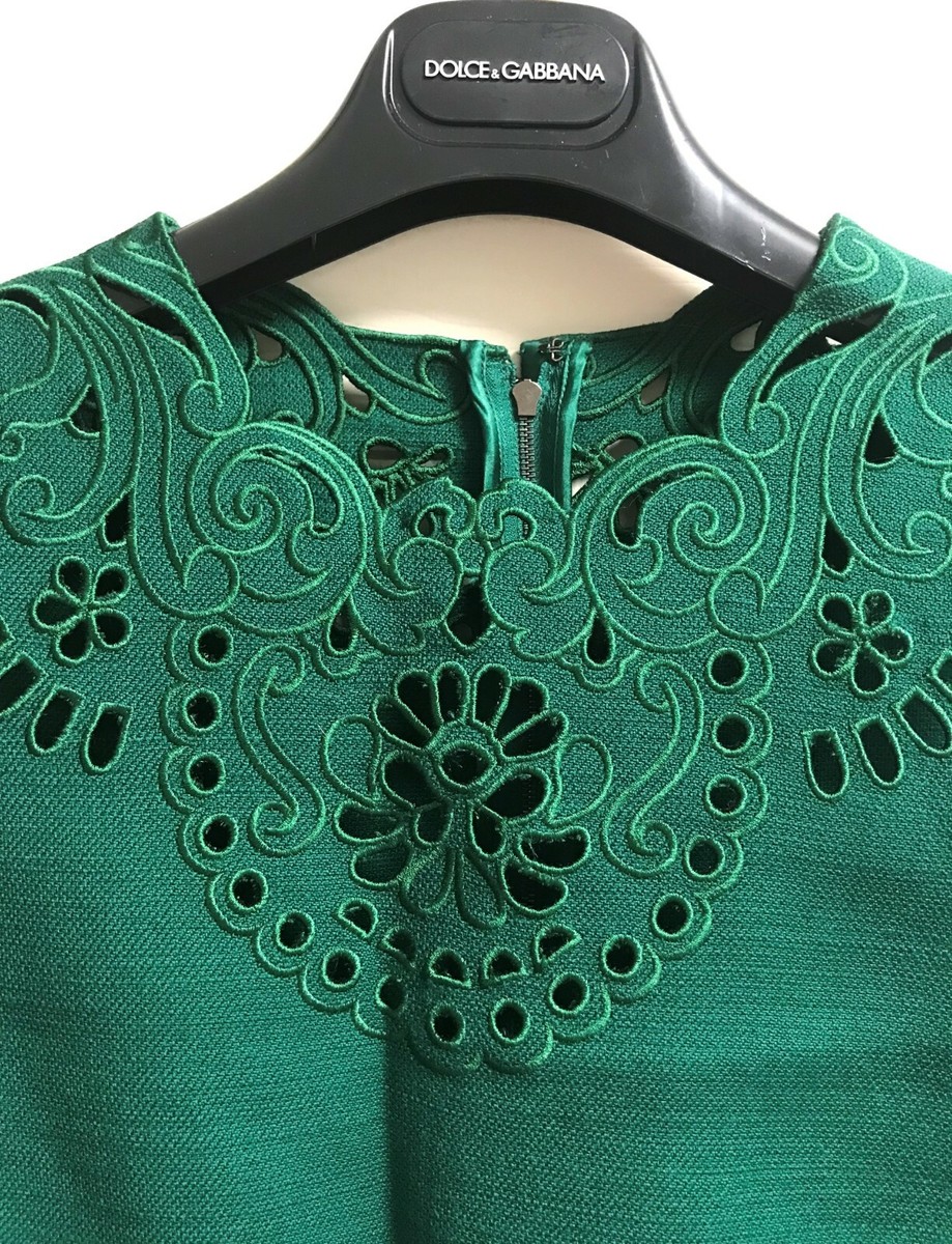 dolce & gabbana green dress
