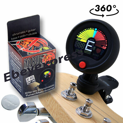Chromatic LCD DIGITAL Clip On Electric Tuner F Bass Guitar Ukulele Violin cello