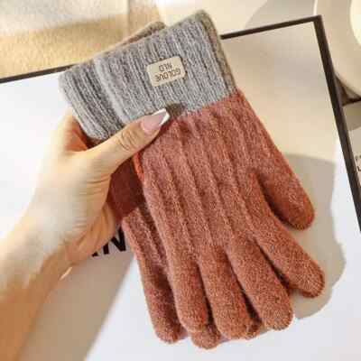Women Men Warm Winter TouchScreen Gloves Stretch Knit Mittens Wool Full Finger 