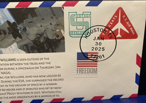 NASA SUNI WILLIAMS SPACE COVER-MOST TIME IN VACUUM OF SPACE BY WOMAN JAN 30 2025 - Picture 4 of 5