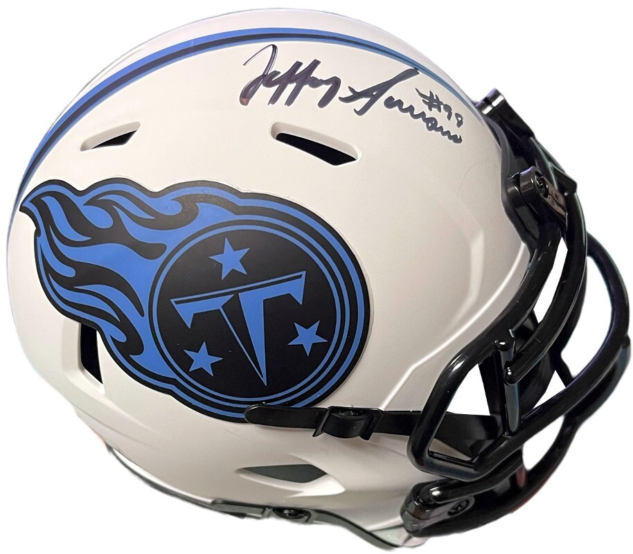 ラマージャクソン　サイン　ミニヘル Jeffery Simmons signed Tennessee Titans NFL Lunar Speed Mini