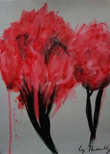 Fine unique painting – Expressive abstract composition, signed Twombly