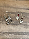 Red Rouge Designs, French Wires Brighton Custom Style Earrings, Love Heart