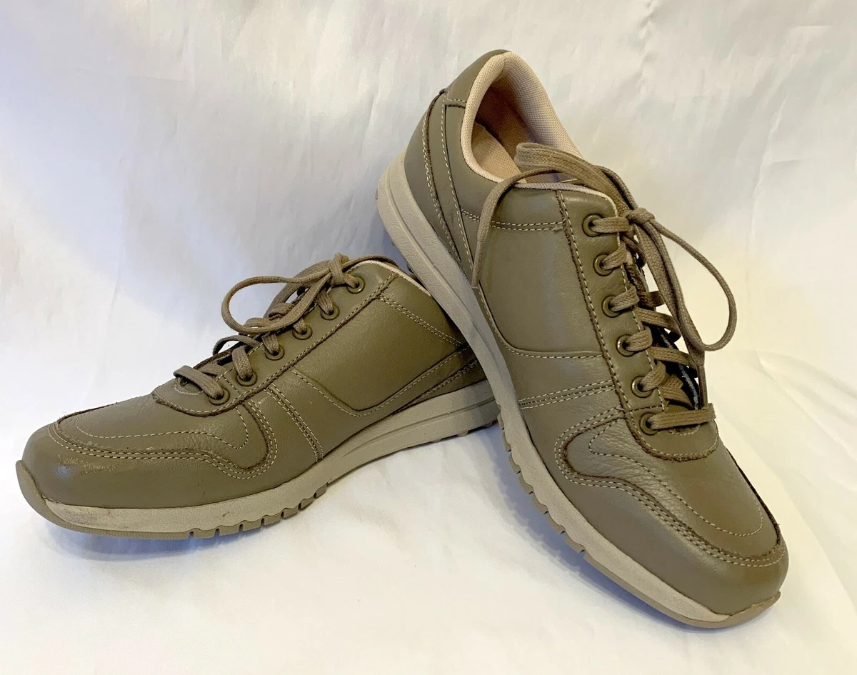 Rockport Sz 10M Women Leather Washable Footwear Tan Lace up Walking Shoes