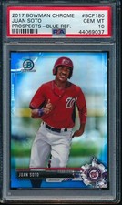 PSA 10 JUAN SOTO 2017 Bowman Chrome Prospects BLUE REFRACTOR #/150 RC GEM MINT