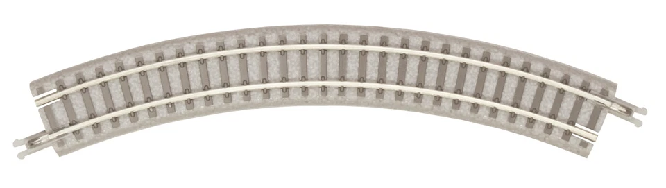 Rokuhan Z Gauge R027 Curved remote turnout (Right) + R195mm 30 deg Trimmed Track - Image 3 of 3