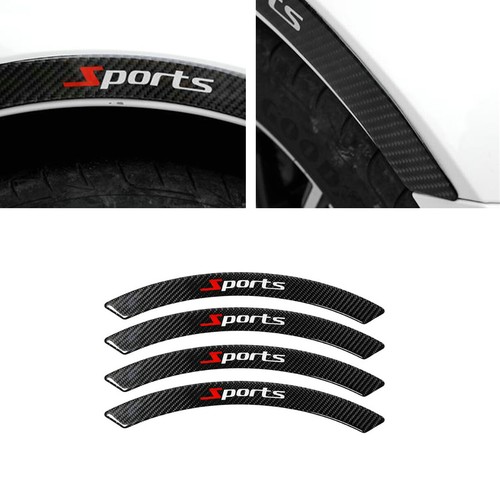 Carbon Fiber Sticker Car Wheel Eyebrow Bumper Fender Arch Strip Decal