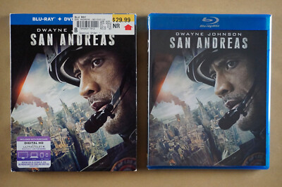 San Andreas (Blu-ray, 2015) Dwayne Johnson  ** Digital Expired ** NEW