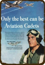 1948 U.S. AIR FORCE PILOT CADET RECRUITMENT Vintage Look REPLICA METAL SIGN JET