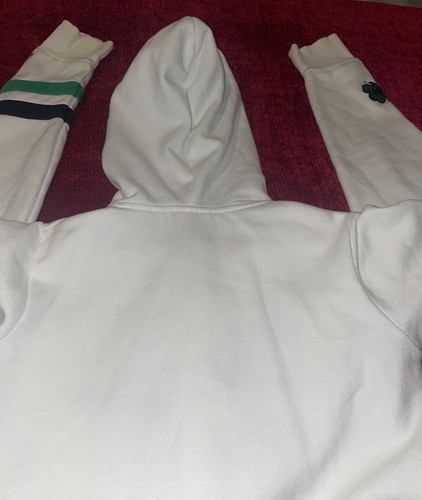 Notre Dame Champion White Green Hooded Sweatshirt Girls Size Small - Picture 6 of 11