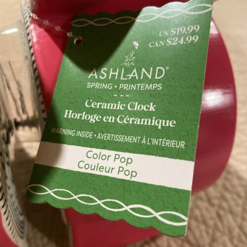 Color Pop ASHLAND Spring Printemps Ceramic Clock - NEW WITH TAGS 2 Faces Unique - Picture 3 of 17